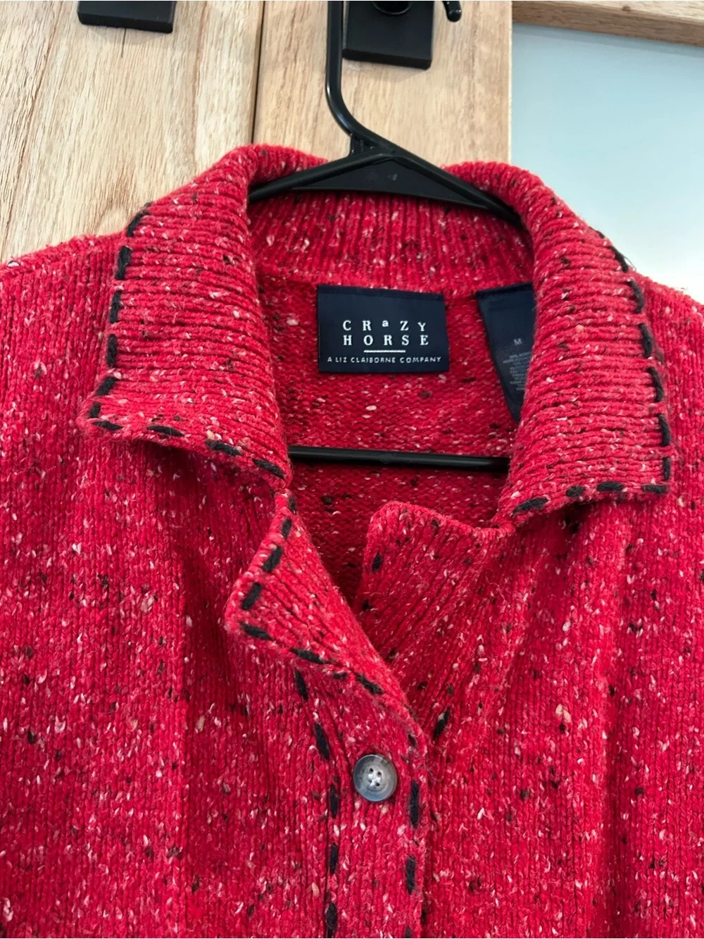 Vintage Liz Claiborne red button sweater
